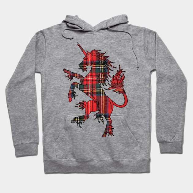 Tartan Unicorn Hoodie by the kilt